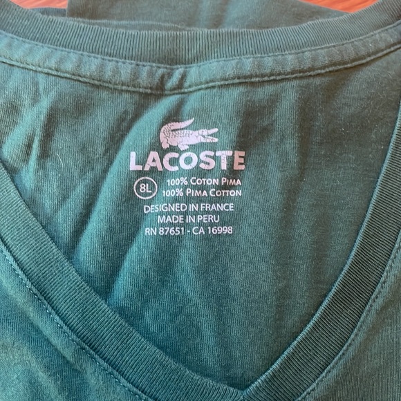Lacoste Lot of T-shirts. Sizes between 8 and 9. Short sleeve. - Picture 7 of 7